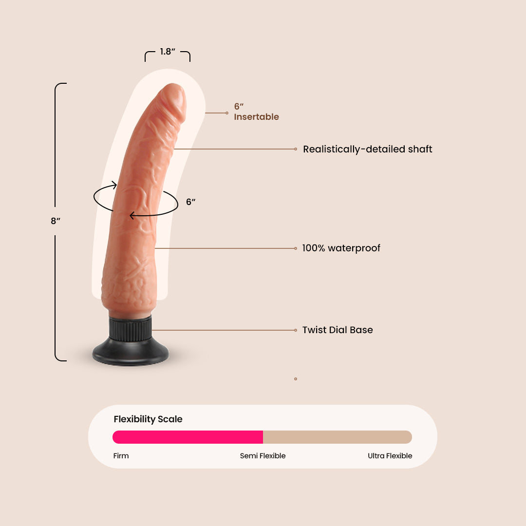 Wall Banger Vibrating Dildo with Suction Cup Base - Powerful Multi-Speed G-Spot Stimulator for Women, Waterproof & Rechargeable Adult Toy for Solo Play or Couples Use in Bedroom, Shower & Travel