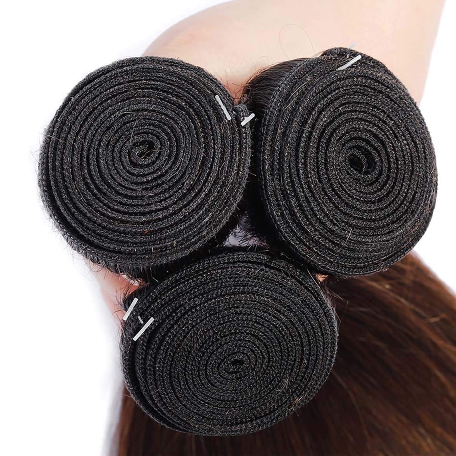 Brazilian Virgin Human Hair Bundles - Ombre Straight Hair Extensions 3 Bundles (22 24 26 Inch) T1B/30 Color for Natural Look | Perfect for Daily Styling, Parties & Special Occasions