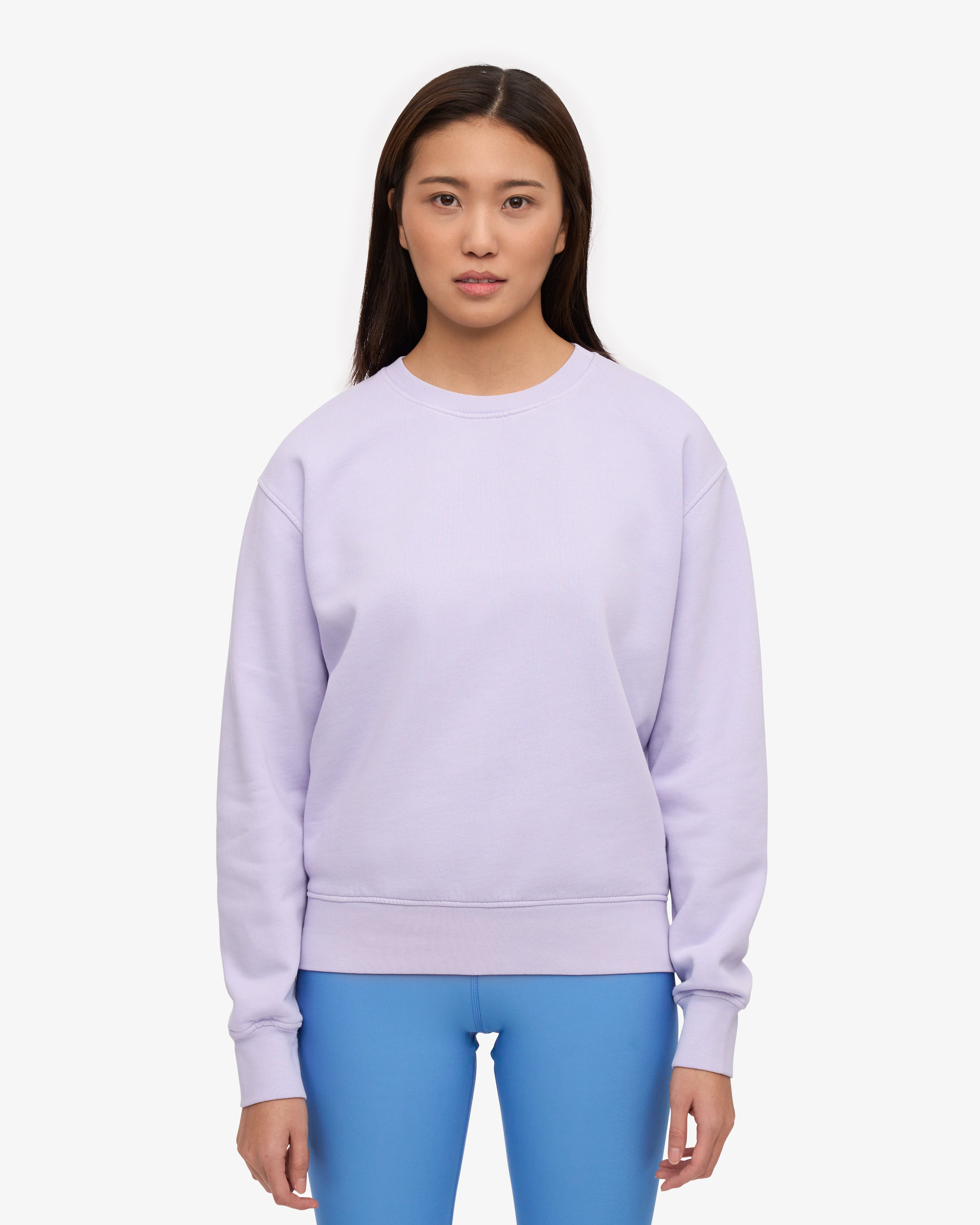 Organic Cotton Women's Classic Crew Neck T-Shirt - Soft Lavender Color for Casual Wear & Everyday Comfort