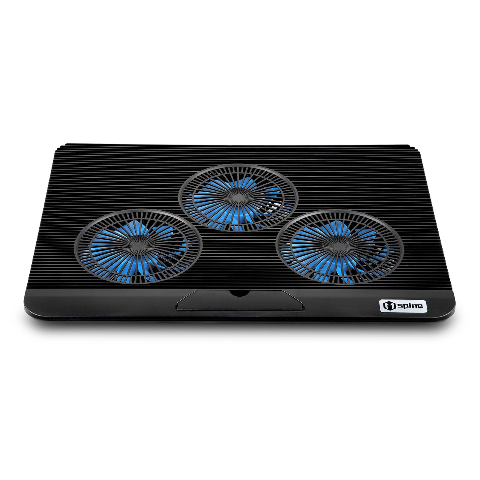 Mspine Laptop Cooling Pad with 3 Silent Blue Fans - USB Powered Adjustable Laptop Stand with Dual USB 2.0 Ports - Ergonomic Notebook Cooler for 17