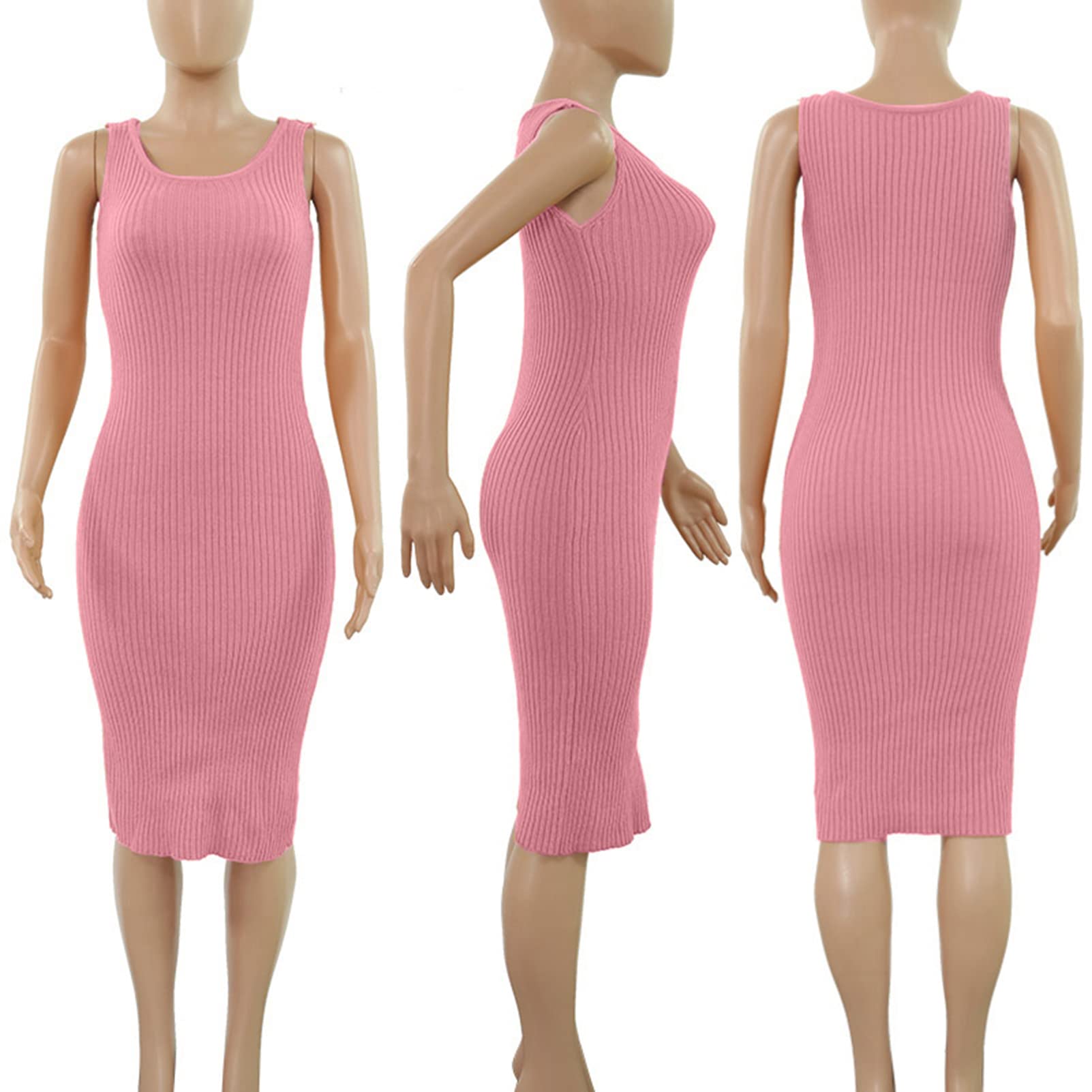 Women's Knitted 2-Piece Outfit Set - Long Sleeve Turtleneck Sweater & Bodycon Midi Dress for Fall Winter Fashion | Office Wear, Date Night, Holiday Party Outfits
