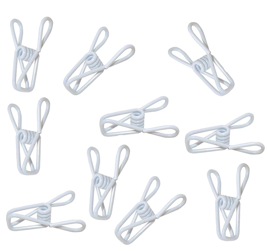 20 Pcs 2 Inch Black and White Chip Clips - PVC Coated High Elasticity Steel Clothes Pins for Food Storage, Sealing Bags & Laundry Hanging - Perfect for Kitchen, Pantry & Home Organization