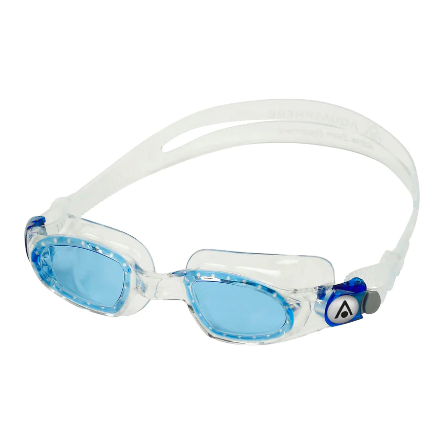 Aqua Sphere Mako2.A1 Swimming Goggles - Transparent Blue Lens, Anti-Fog & UV Protection for Pool, Open Water & Triathlon Training