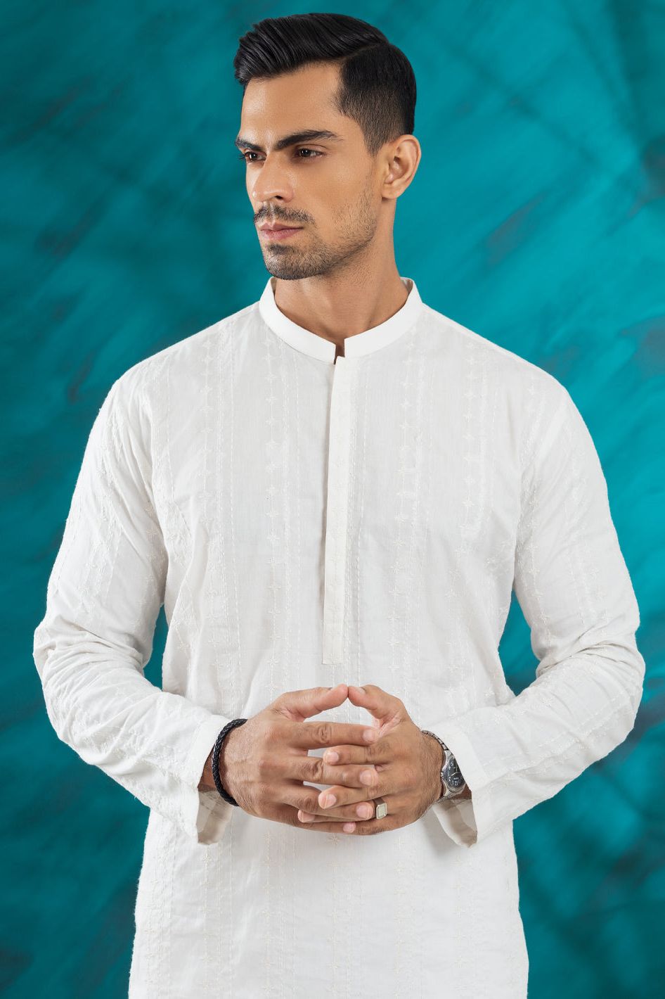 Blended White Kurta Almirah - Premium Cotton Ethnic Wear for Women | Perfect for Festivals, Weddings & Casual Outfits