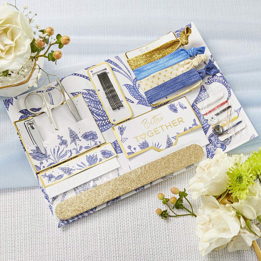 Blue Willow Wedding Survival Kit - Essential Bridal Emergency Kit for Wedding Day - Perfect for Brides, Bridesmaids, and Guests (Great for Last-Minute Fixes & Wedding Day Emergencies)