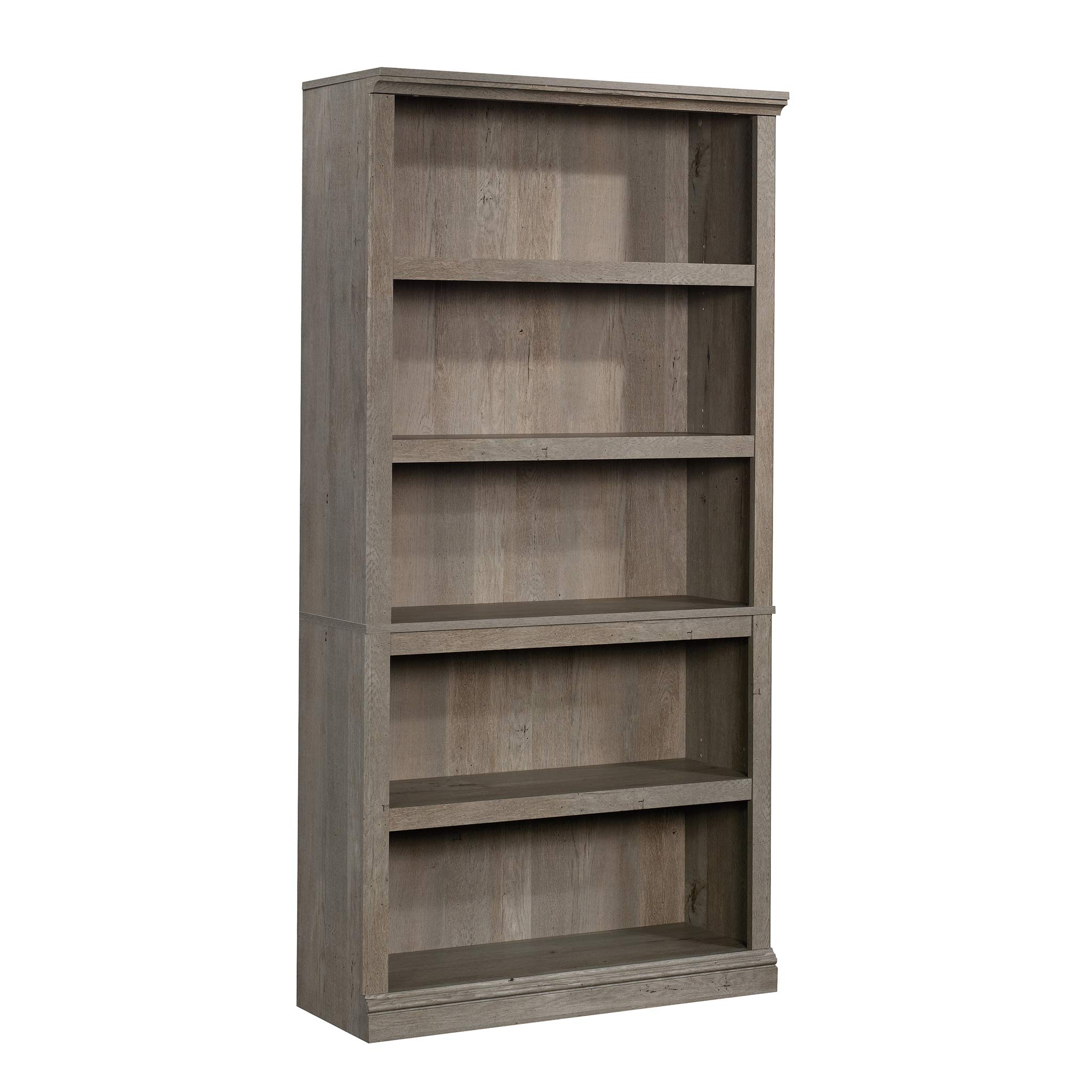 Sauder 5-Tier Wooden Bookcase - Multipurpose Bookshelf for Home Office, Living Room & Bedroom Storage - Mystic Oak Finish - Perfect for Organizing Books, Decor & Display Items