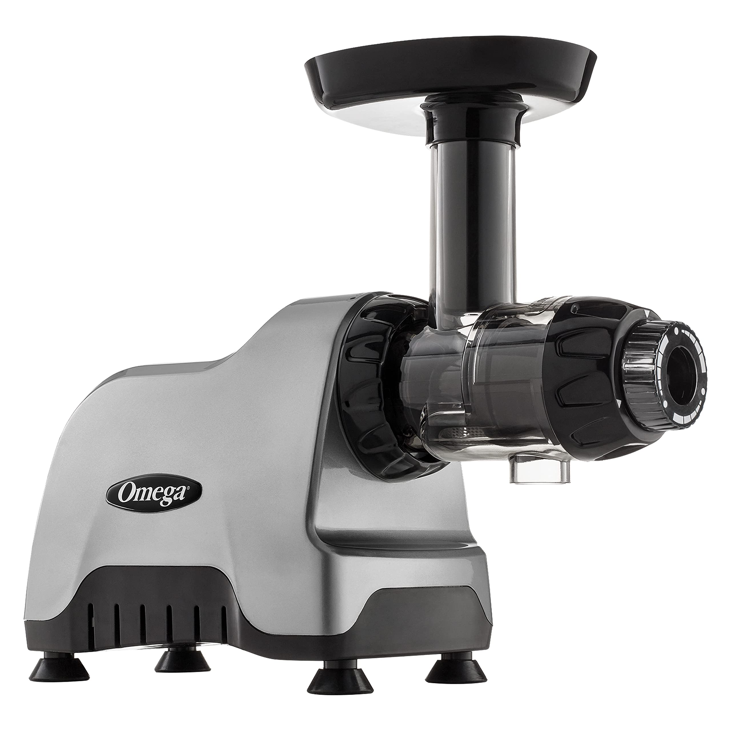 Omega CNC80S Cold Press Juicer - Slow Masticating Juicer Machine for Fruits & Vegetables, 200W Triple-Stage Nutrition Extractor, Silver | Perfect for Healthy Juicing, Detox, and Raw Food Diets at Home
