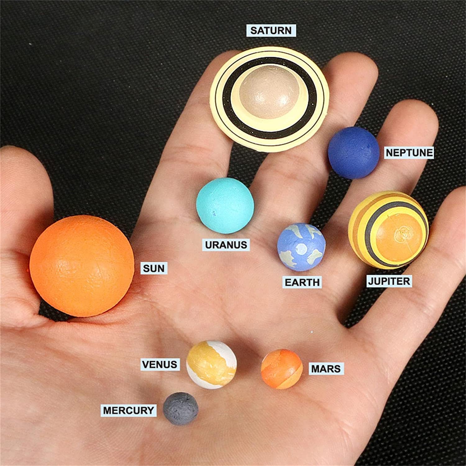9-Piece Solar System Stress Balls Set - Anti Stress Squishy Planets for Kids & Adults - Educational Astronomy Toy, Space Party Favors - Perfect for Classroom Learning, Birthday Gifts & Stress Relief