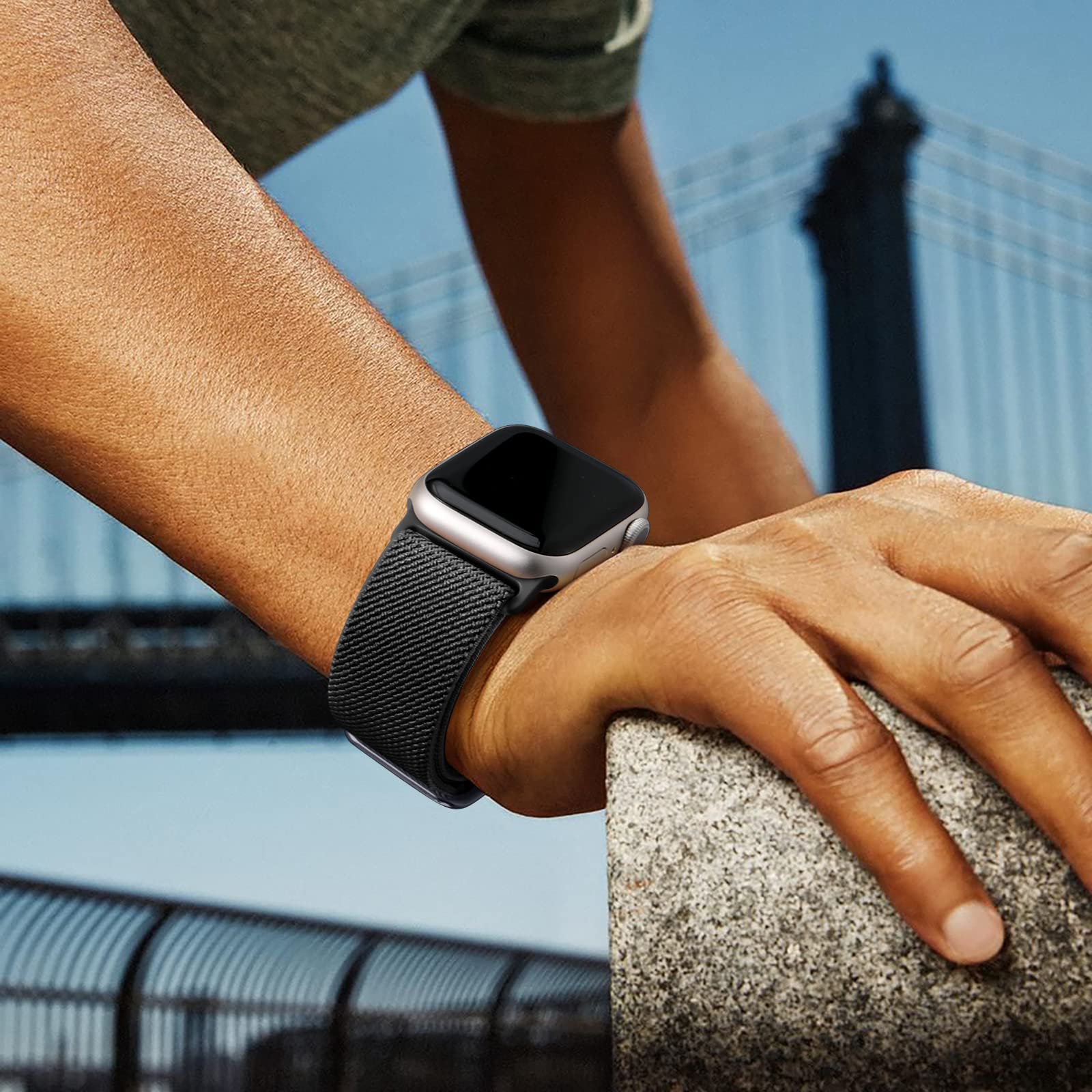 Stretchy Nylon Boho Solo Loop Bands for Apple Watch 38mm 40mm 42mm 44mm - Compatible with Ultra 2, Series 9/8/7/6/5/4/3/2/1 - 6 Pack Adjustable Sport Wristbands for Women & Men - Perfect for Workouts, Running & Everyday Wear
