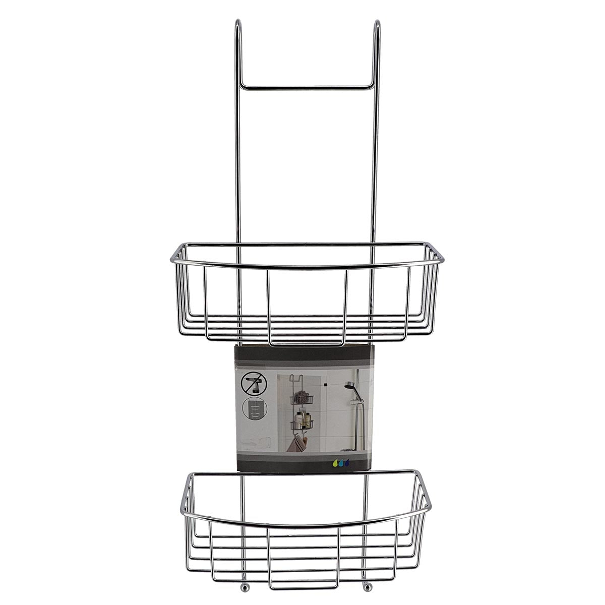 Stainless Steel Shower Caddy Organizer - Rustproof Hanging Bathroom Shelf for Shower Screen - Perfect for Small Spaces & Apartment Living