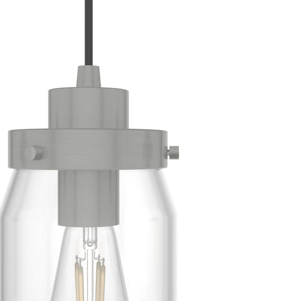Hunter Devon Park 3-Light Brushed Nickel Chandelier - Elegant Ceiling Lighting Fixture for Dining Room, Bedroom or Living Room Decor