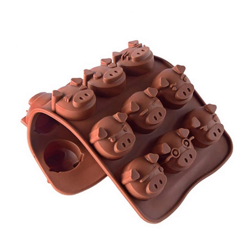 2 Pcs Little Pigs Silicone Molds for Chocolate, Jello, Soap & Ice Cubes - Pig Shaped DIY Baking Molds for Cakes, Candies & Crafts - Perfect for Birthday Parties, Baby Showers & Holiday Treats