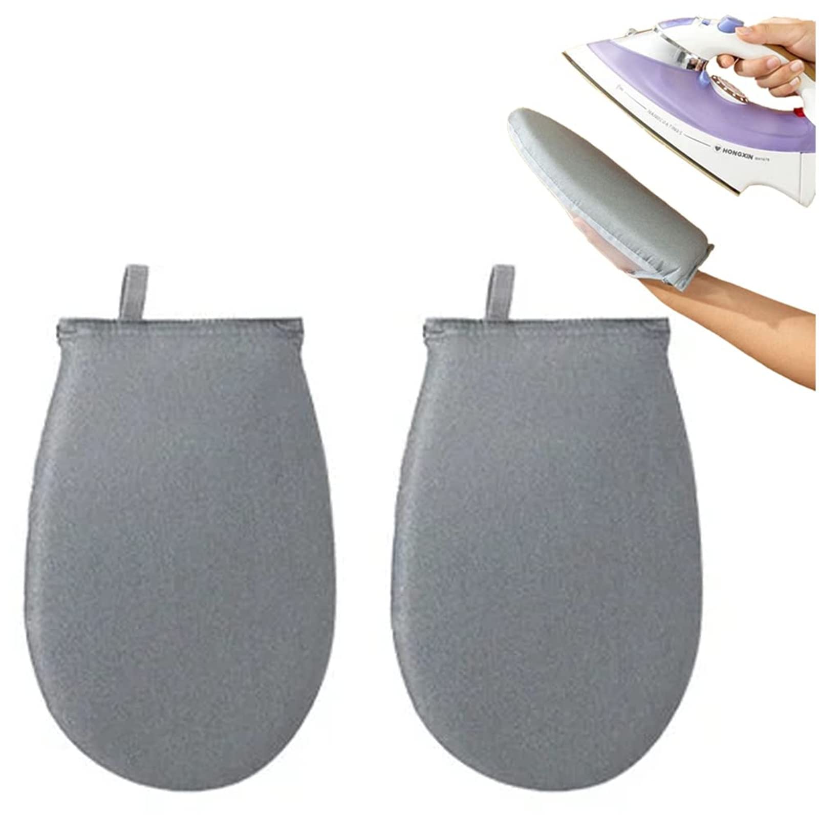 Portable Mini Ironing Board - Handheld Heat Resistant Ironing Pad with Waterproof Steam Mitt & Finger Loop, Garment Steamer Iron Gloves for Collars, Pockets, Ties - Perfect for Travel, Dorm Rooms & Small Space Clothing Care