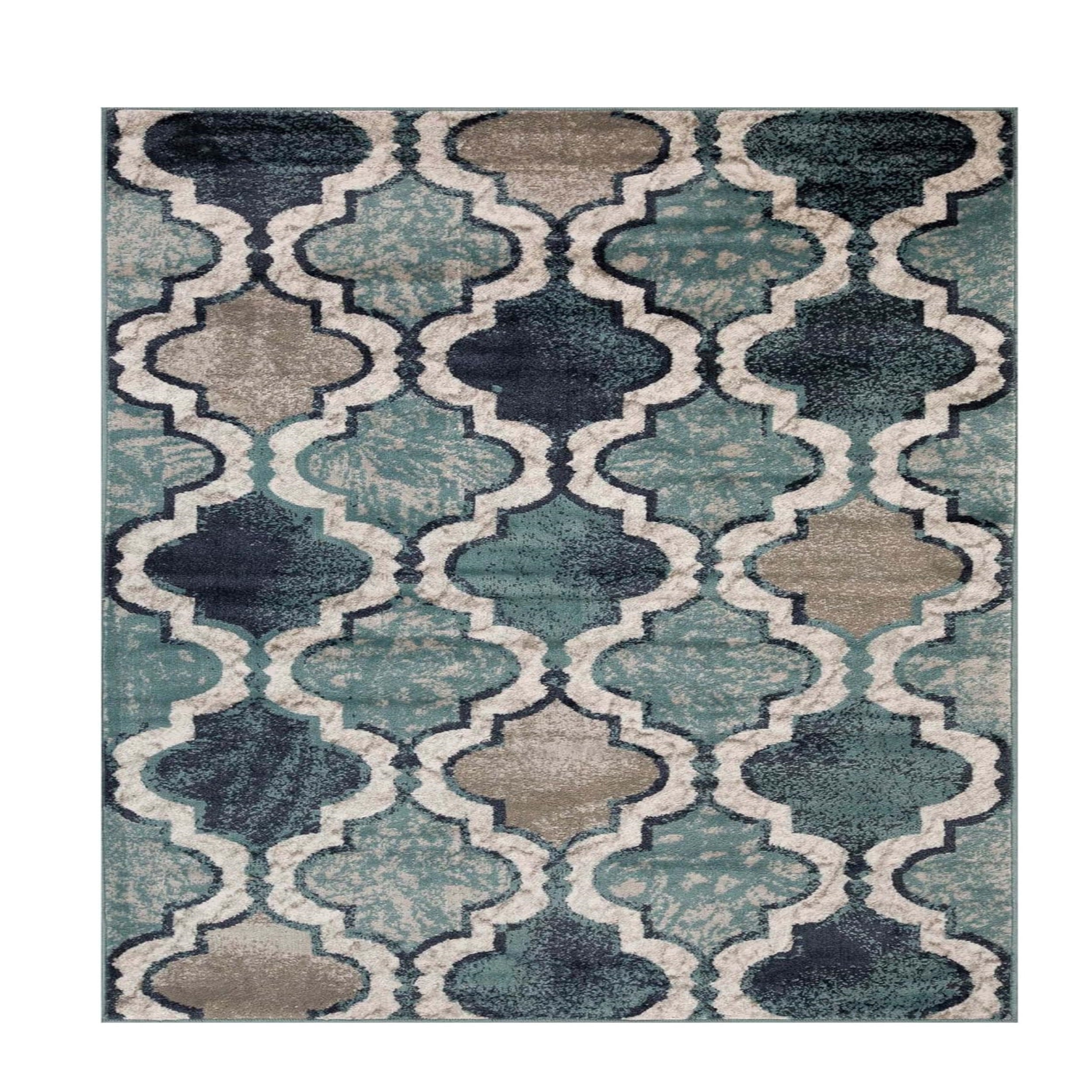 Viking Geometric Trellis Indoor Area Rug & Runner - Non-Slip Boho Chic Carpet for Living Room, Bedroom, Hallway - Perfect for Nordic Home Decor & Cozy Spaces