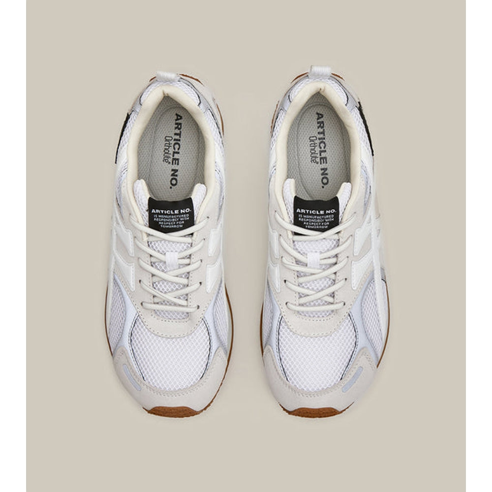 Dune Low Top White Logo Runner Sneakers - Stylish & Comfortable White Casual Shoes for Men & Women | Perfect for Running, Walking & Everyday Wear