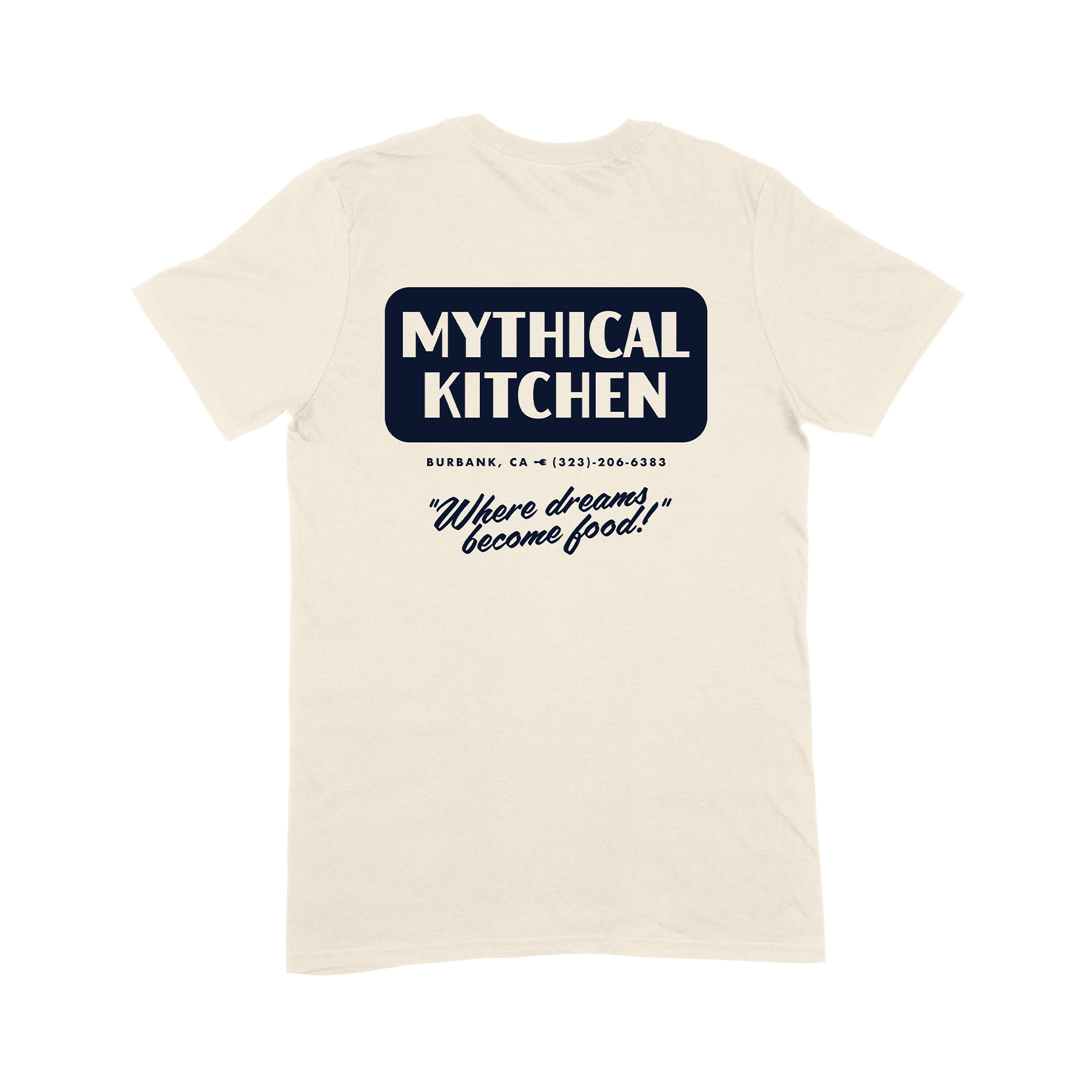 Mythical Kitchen Staff T-Shirt - Soft Cotton Crew Neck Tee for Chefs & Food Lovers (Ivory) - Perfect for Cooking, Baking & Restaurant Work