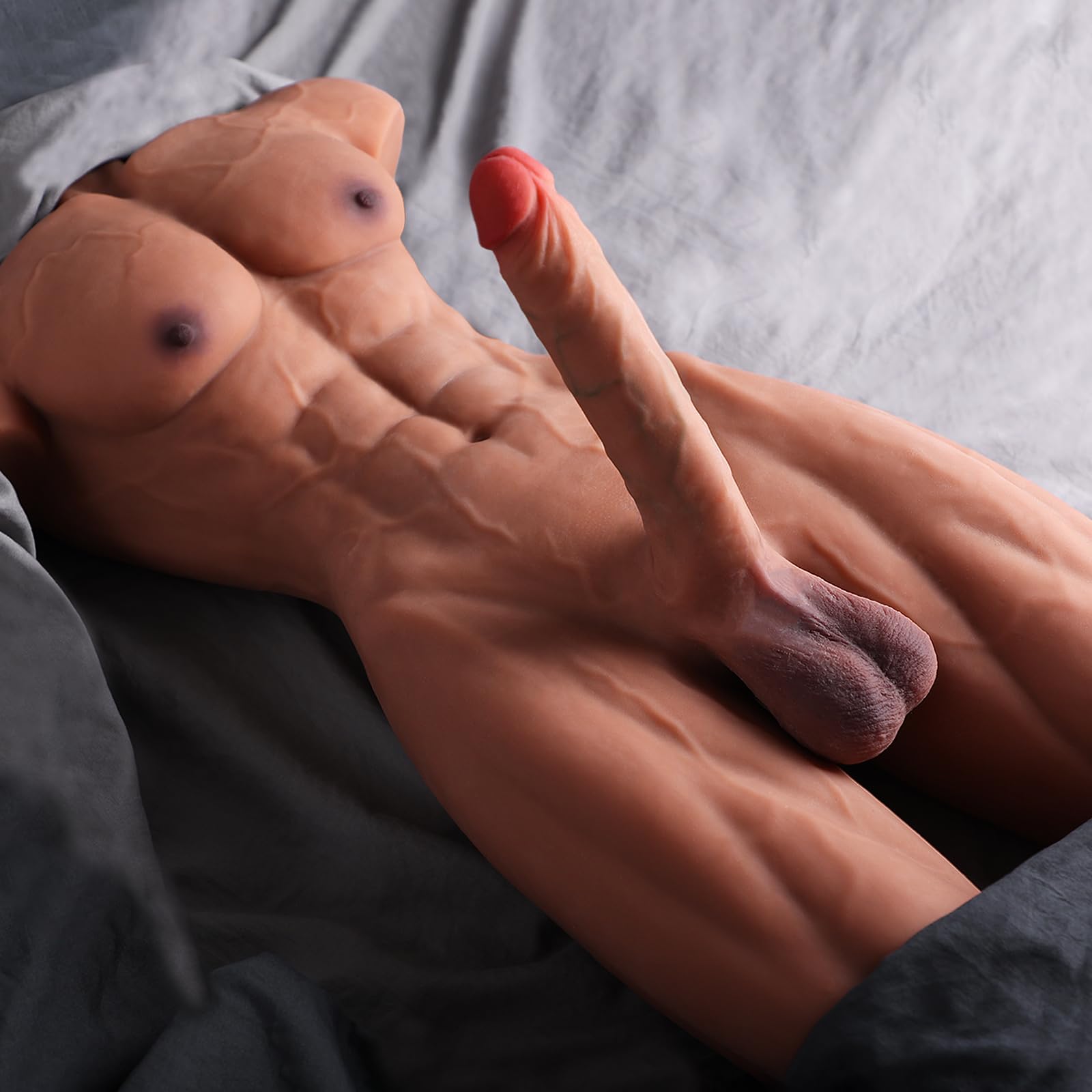 35LB Male Sex Doll with Realistic Big Penis & Muscle Abs - Lifelike Torso Toy for Women & Gay Men - Durable Half-Body Doll with Anal Hole & Legs - Perfect for Solo Play, Couples & Fantasy Fulfillment