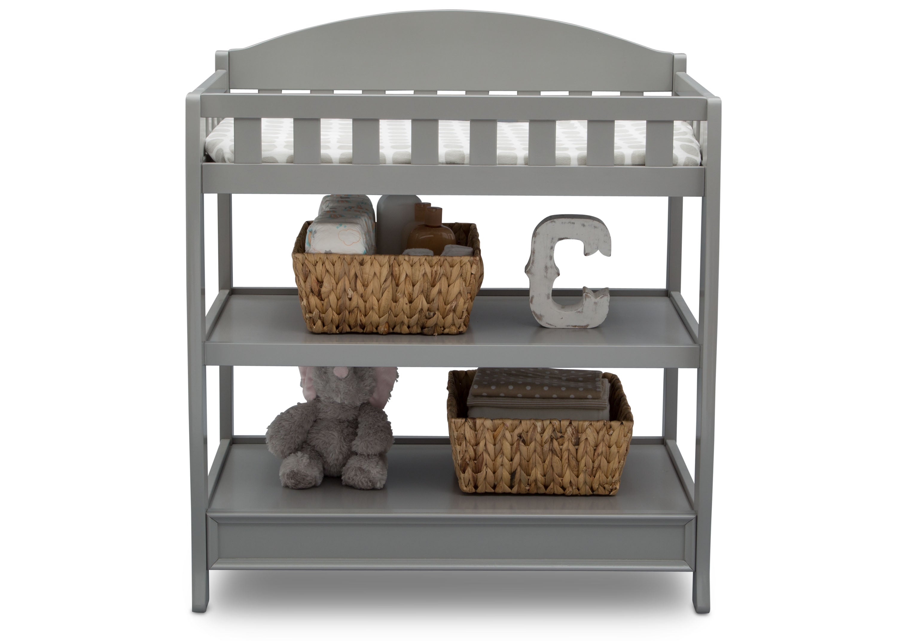 Wilmington Baby Changing Table with Soft Pad - Perfect for Nursery, Bedroom & Diaper Changing Station - Safe & Sturdy for Newborns & Toddlers