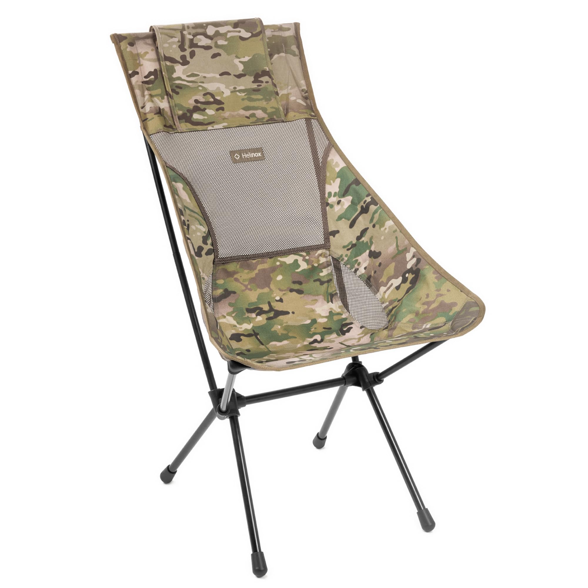 Helinox Sunset Chair - Lightweight High-Back Compact Folding Camping Chair with Storage Pockets | Portable Outdoor Chair for Hiking, Backpacking, Beach, Picnics & Tailgating | Multicam Camouflage Design
