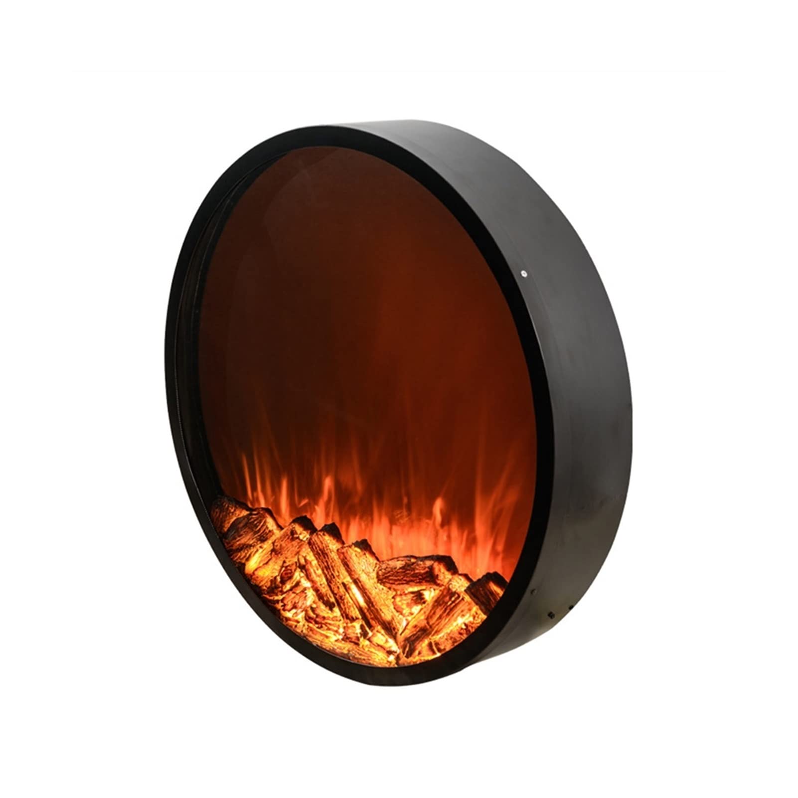 2022 Smart Electric Fireplace with Remote Control - Wall Mounted Round Fireplace Heater for Home Decor, EU Plug (Color: Heating) - Perfect for Living Room, Bedroom & Office Warmth & Ambiance