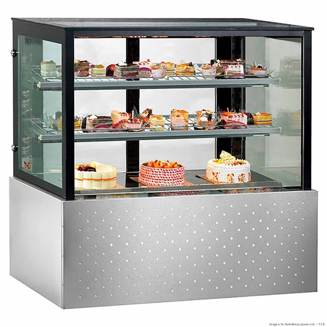 Bonvue SG120FA 2XB Commercial Refrigerated Display Case for Chilled Food - Perfect for Supermarkets, Delis, and Restaurants