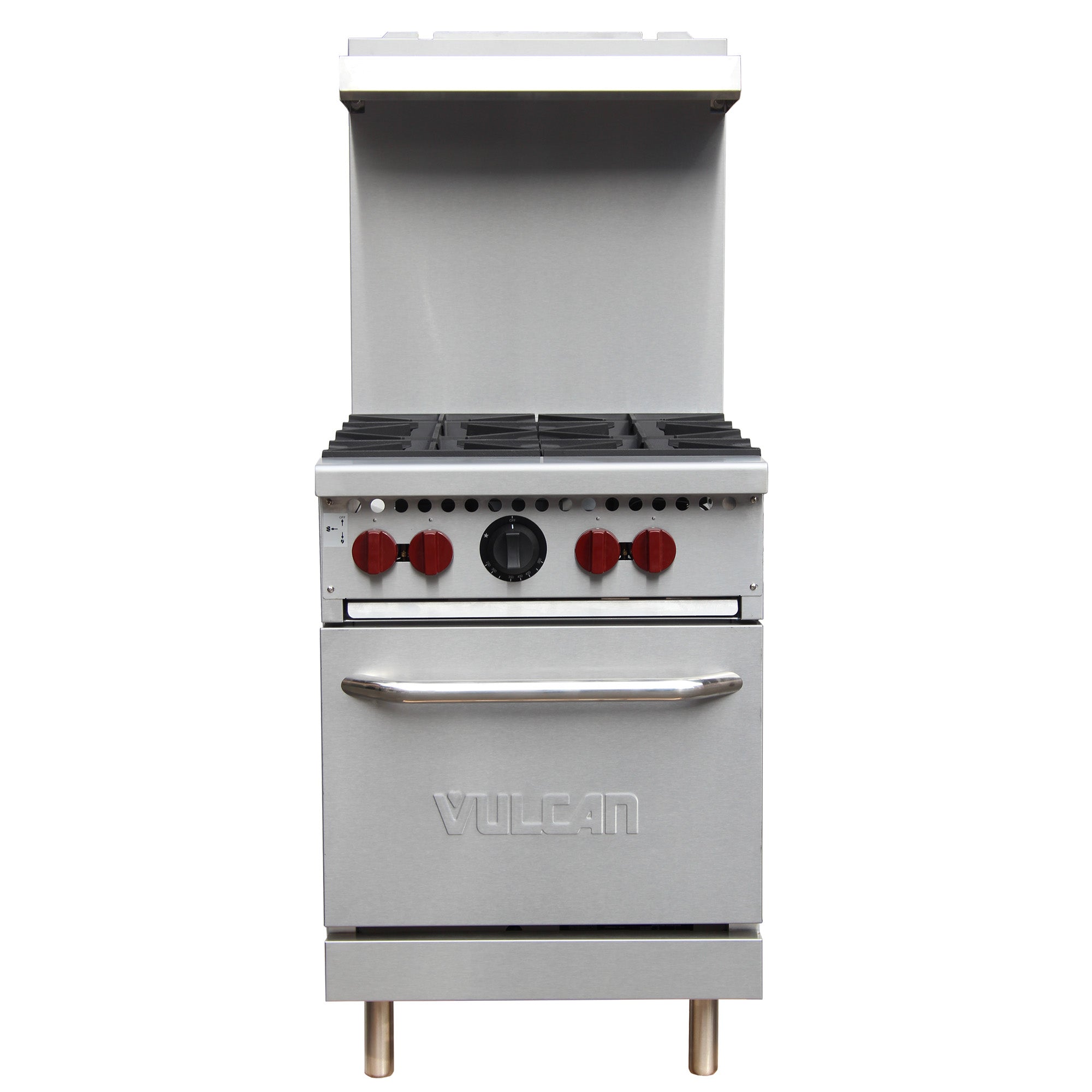 Vulcan 4-Burner 24-Inch Gas Range with Standard Oven - Natural Gas - Perfect for Home Kitchens & Restaurants