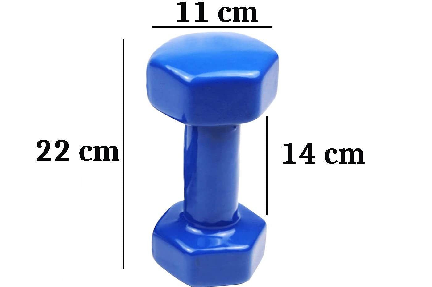 6kg Hexagonal Rubber Coated Non-Slip Dumbbell for Gym & Home Workout - Perfect for Strength Training, Fitness Exercises & Weight Lifting