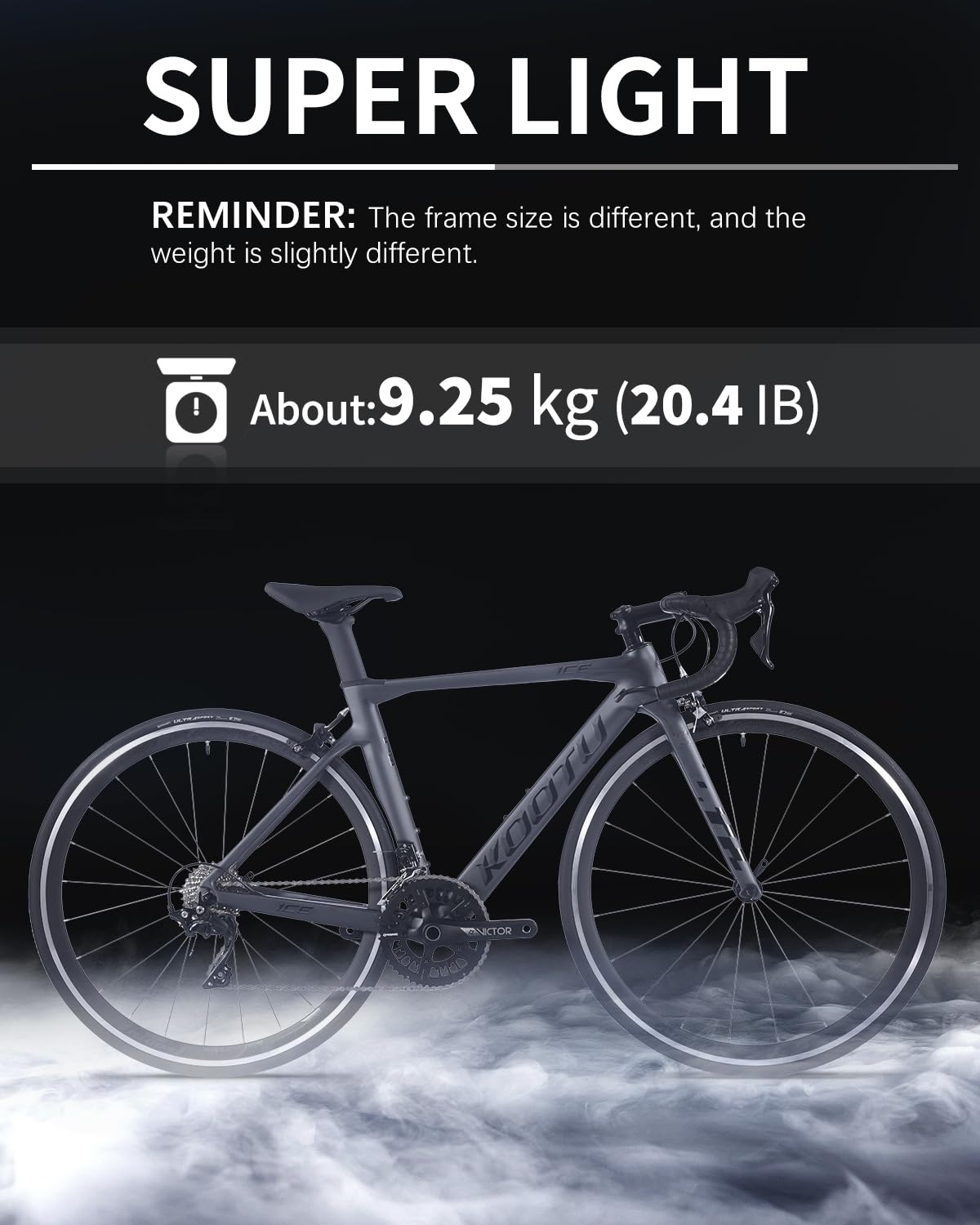 KOOTU 700C Carbon Road Bike - Shimano 105 R7000 22-Speed Groupset - Ultra-Light Commuter & Racing Bicycle for Men & Women - Perfect for Urban Commuting, Long-Distance Cycling & Road Racing