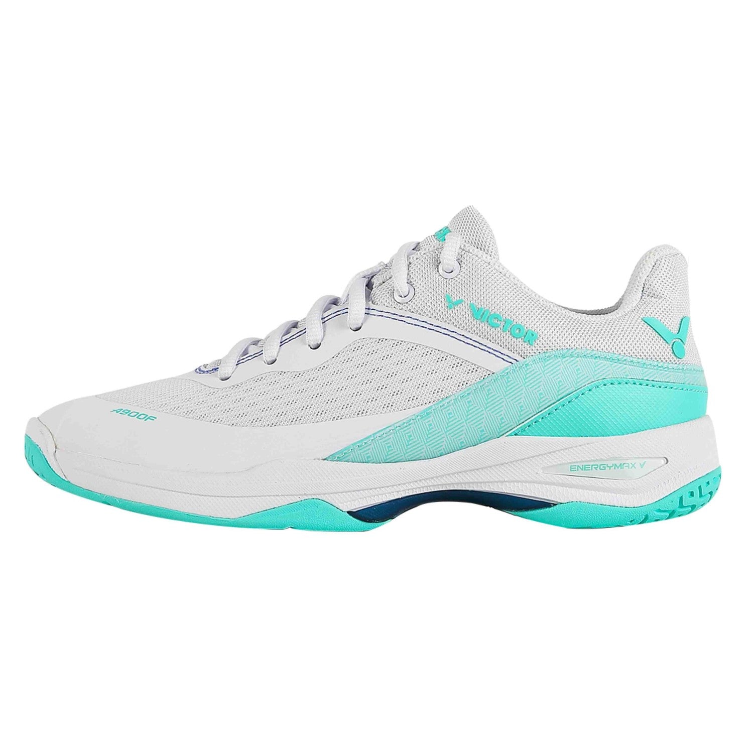 Victor A900F Women's Badminton Shoes - Lightweight & Breathable Court Shoes for Women in Bright White & Cockatoo Green - Perfect for Badminton, Tennis & Indoor Sports