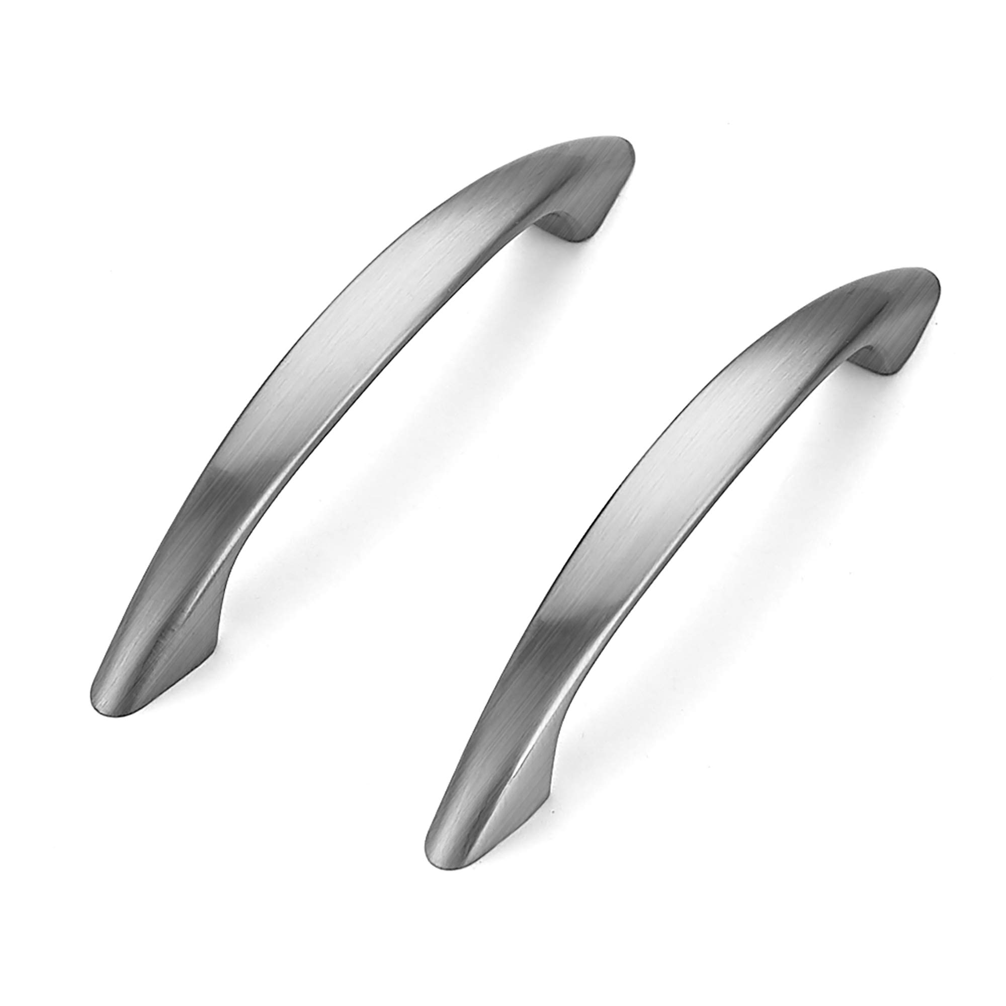 5-Pack Satin Nickel Cabinet Handles - Brushed Drawer Pulls for Kitchen & Cupboard Hardware | Easy Grip & Stylish Upgrade