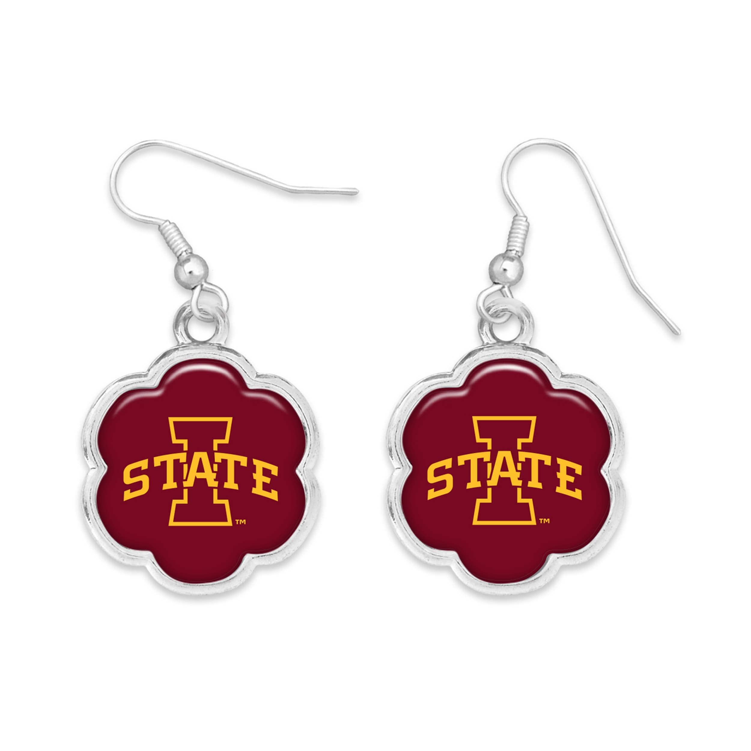 Iowa State Cyclones Hazel Silver Earrings - ISU Jewelry Gift for Women, Fans & Alumni - Perfect for Game Day, Graduation & Special Occasions