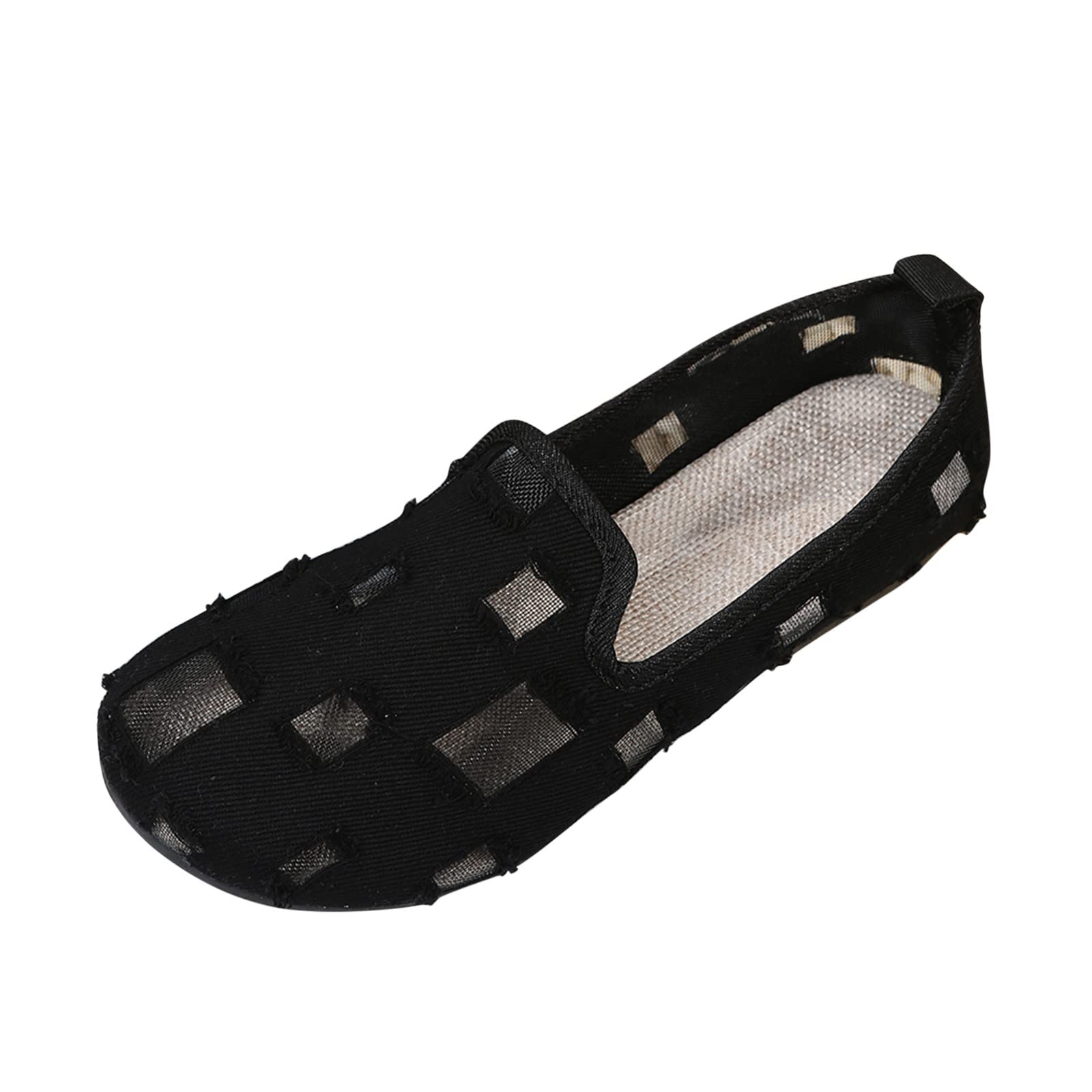 Women's Steel-Toe Slip-On Sneakers - Breathable Mesh Cotton Fabric, Non-Slip Work Shoes for Running, Walking & Tennis | Casual & Work Safety Footwear | Fast Delivery