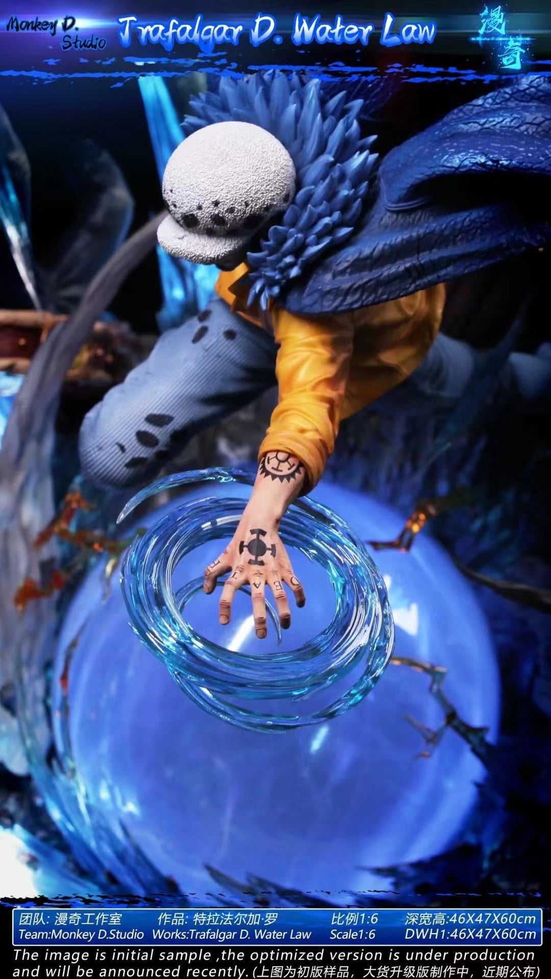 Monkey D Studio Trafalgar D. Water Law Anime Figure - One Piece Collectible Action Figure for Fans & Decor | Perfect for Anime Lovers, Gift Giving & Display