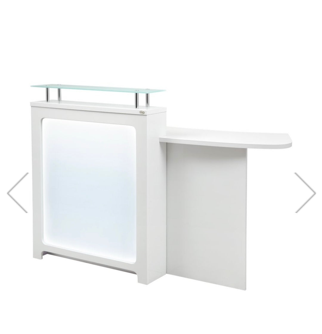 Gattino Modern LED Lighted Reception Desk - Elegant Office Furniture for Hotels, Clinics & Corporate Lobbies - Bright & Energy-Efficient Lighting Solution