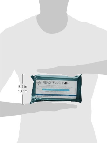 ReadyFlush Jr Personal Cleansing Flushable Wipes 7x8 Inches - 3 Pack (90 Wipes) Fragrance Free | Gentle for Sensitive Skin | Travel, Camping & On-the-Go Hygiene Essential