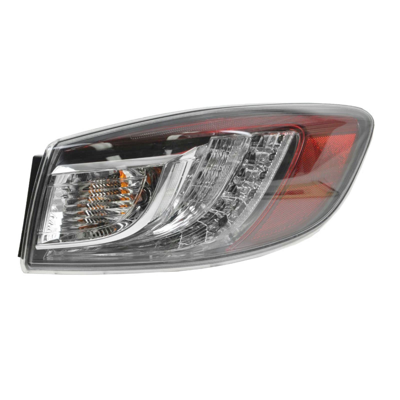 Right Outer Rear Passenger Side Tail Light Assembly Compatible with 2010-2013 Mazda 3 - MA2801146 - Perfect for Replacement, Repair & Nighttime Safety
