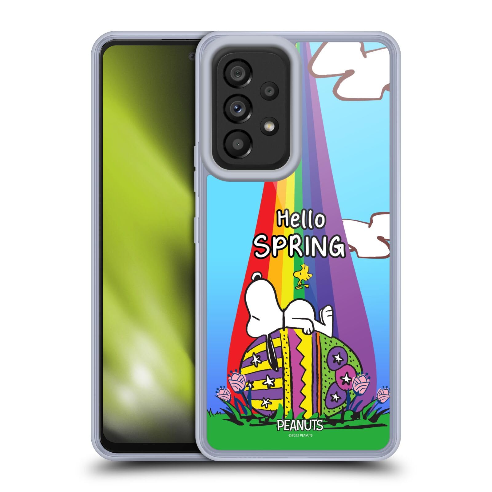 Head Case Designs Officially Licensed Peanuts Rainbow Easter Spring Soft Gel Case for Samsung Galaxy A53 5G (2022) - Durable Protection for Daily Use & Holiday Gifts