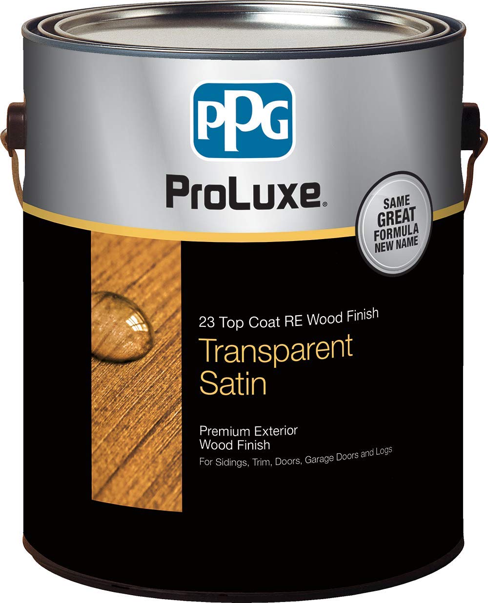 PPG ProLuxe 23 Top Coat R.E. Wood Finish - 1 Gallon (005 Natural Oak) - Premium Protective Coating for Furniture, Cabinets & Wood Floors