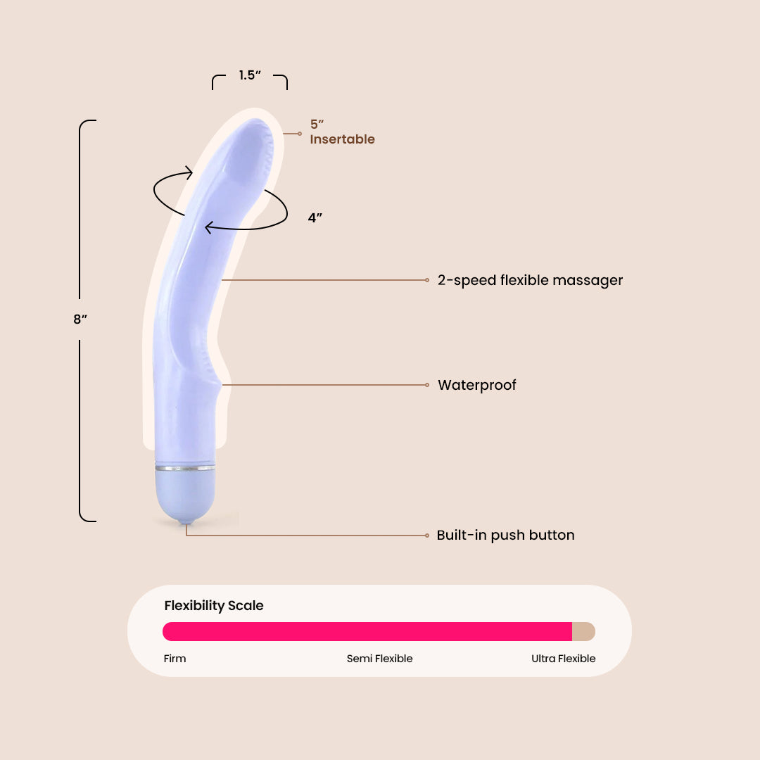 First Time® Flexi Rider - Ribbed Texture Pleasure Toy for Enhanced Sensation | Perfect for Couples & Solo Play, G-Spot & Clitoral Stimulation