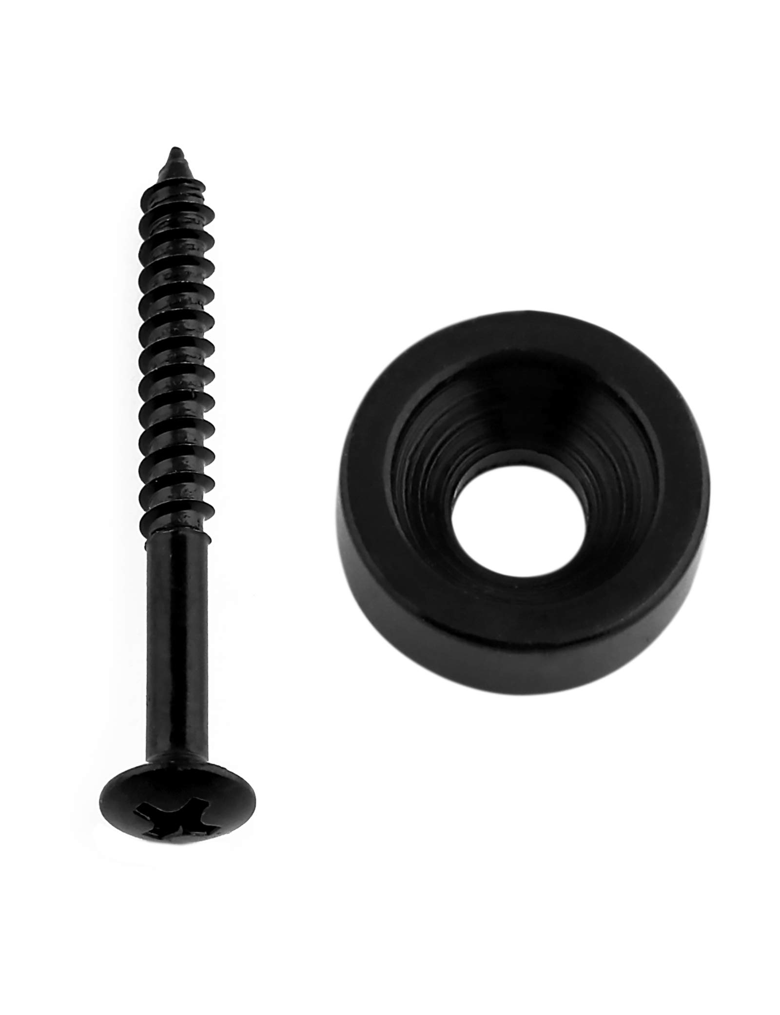 Holmer Guitar Neck Joint Bushings Ferrules and Bolts Set of 4Pcs - Black Hardware Kit for Electric Guitar & Bass Guitar Repair | Perfect for DIY Guitar Maintenance and Neck Reinforcement