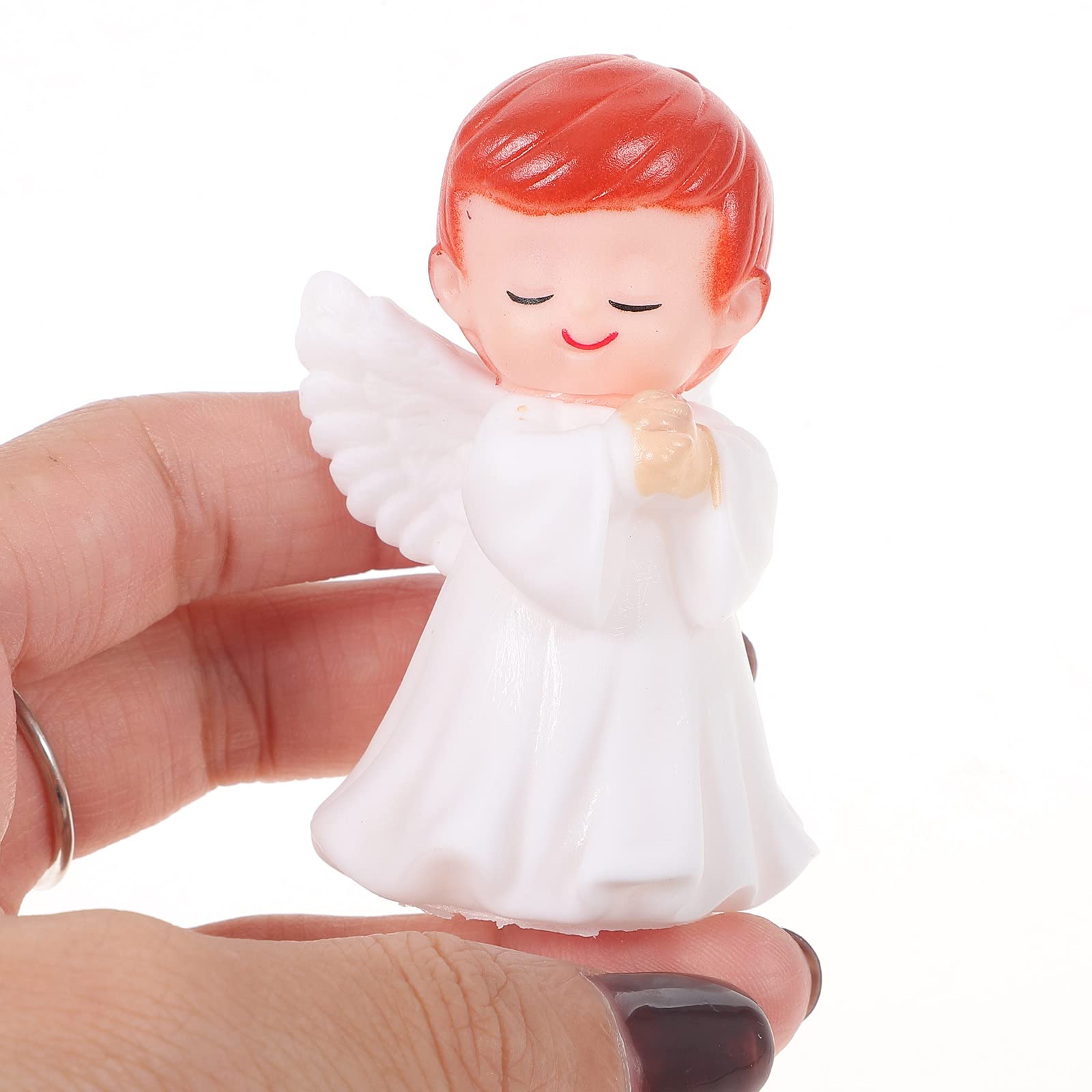 NUOBESTY Resin Angel Cake Toppers - Boy & Girl Figurine Statues for Birthday & Wedding Decor (2-Piece Set) | Elegant Cake & Table Decoration for Parties, Baby Showers & Anniversaries