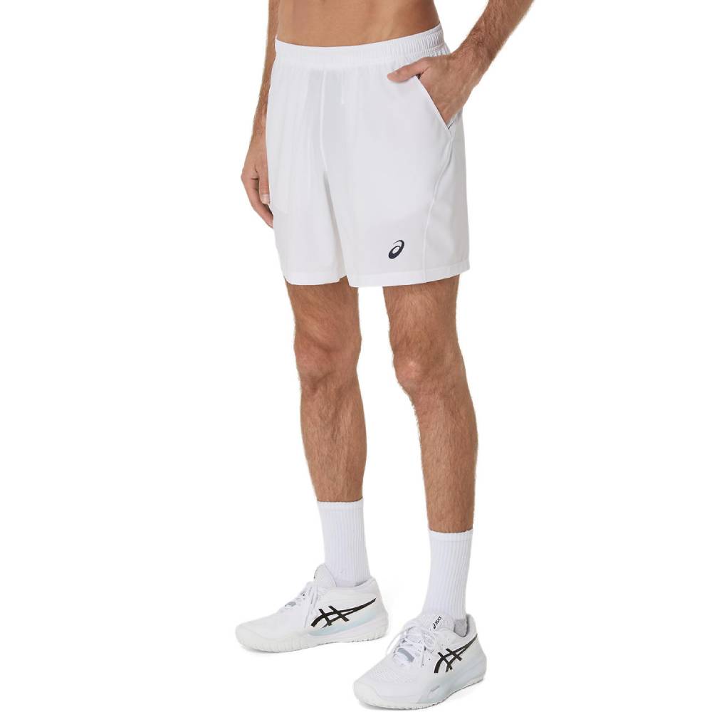 ASICS Men's Court 7 Inch Athletic Shorts - Breathable Quick-Dry Tennis & Running Shorts for Men (Brilliant White) | Perfect for Gym, Workout & Casual Wear