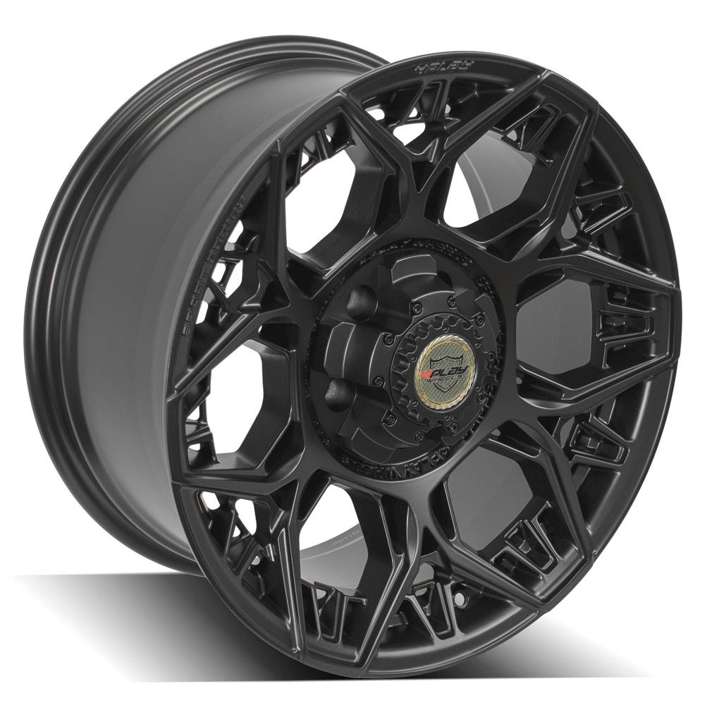 4Play Sport Series 4PS60 18x9.0 Satin Black Wheel - 0 Offset, 5x127/5x139.7mm Bolt Pattern, 87.1mm Hub Bore - Perfect for Off-Road Trucks, SUVs & Jeeps