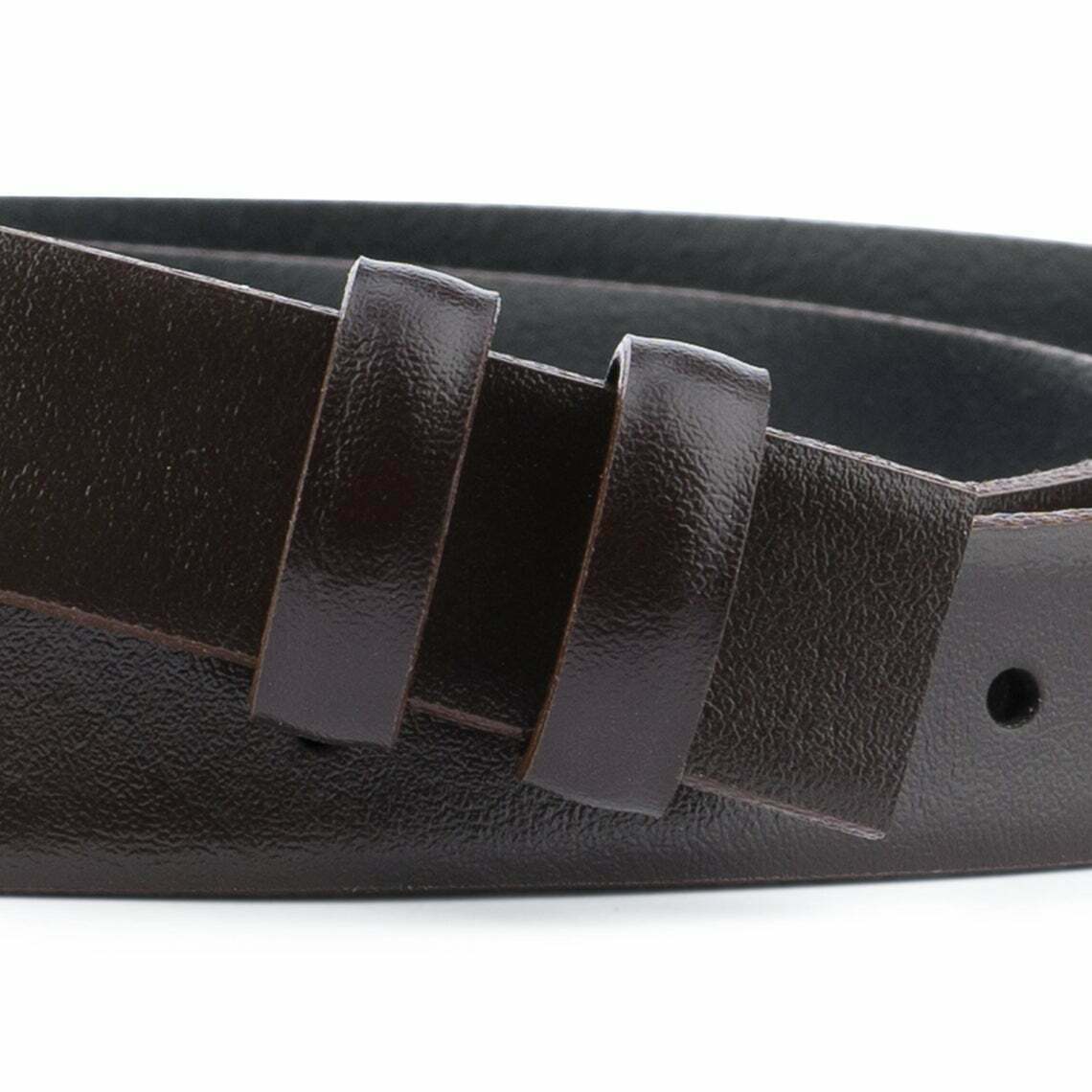 1” Dark Brown Leather Belt Replacement Strap for Dunhill - Genuine Leather, Adjustable, Unisex for Men & Women - Perfect for Office, Casual Wear & Formal Occasions
