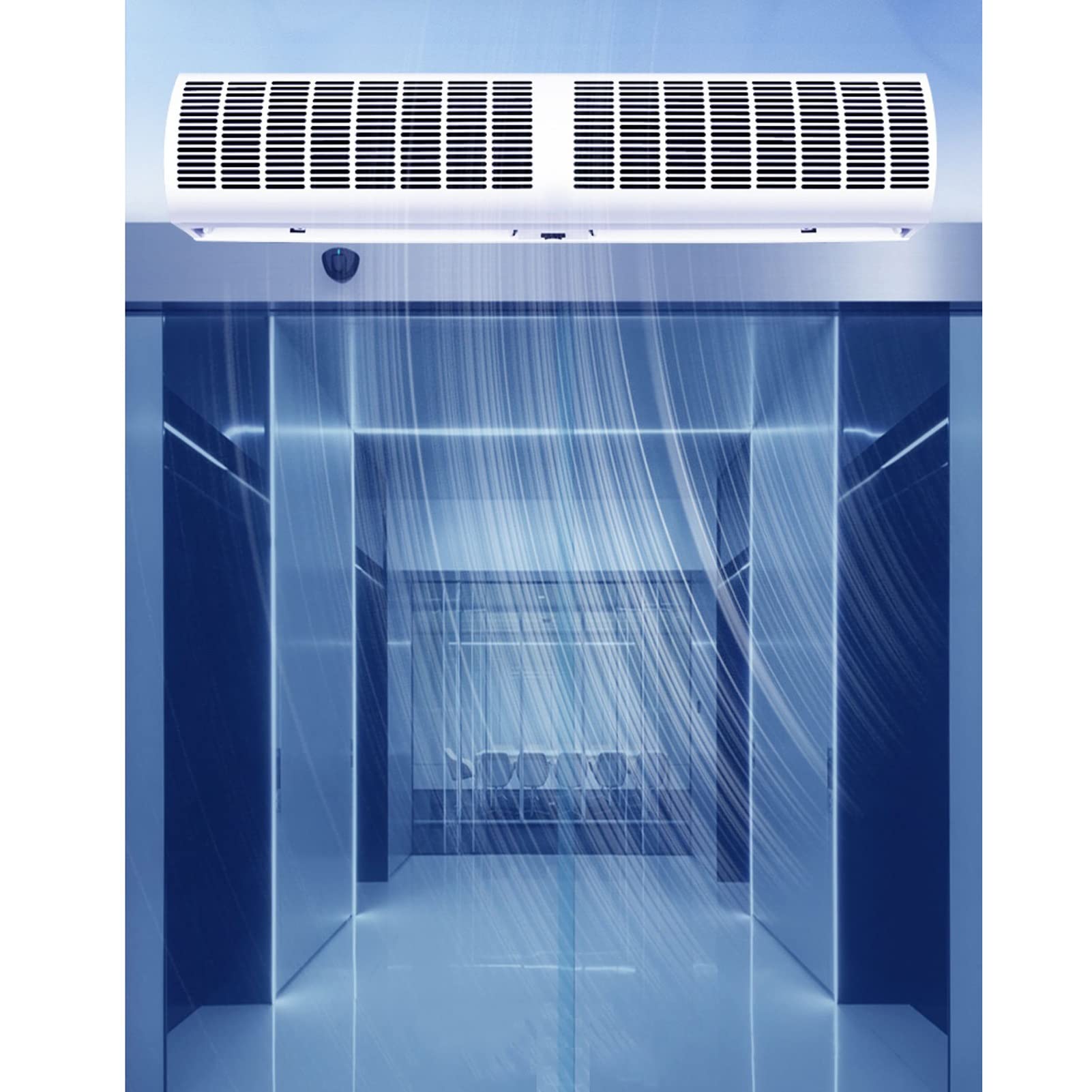 MAAR Commercial Air Curtain - High Airflow, Low Noise, Energy Efficient Dual-Speed Adjustable Entrance Air Screen (60cm) - Ideal for Retail Stores, Restaurants & Office Buildings