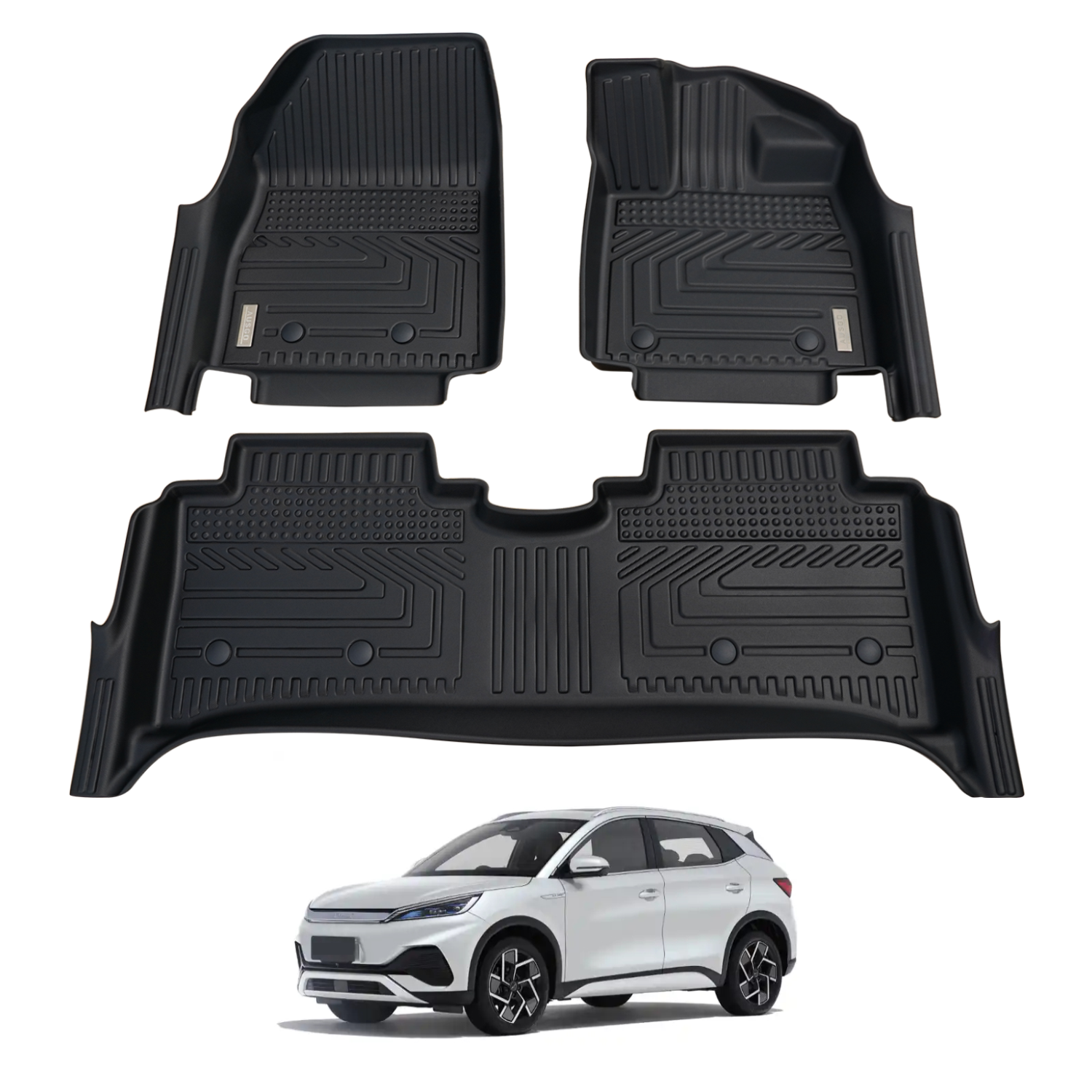 5D Custom Fit Car Floor Mats for BYD ATTO 3 (2022-2024) - Waterproof & Anti-Slip All-Weather Protection - Perfect for Daily Commute, Road Trips & Family Travel