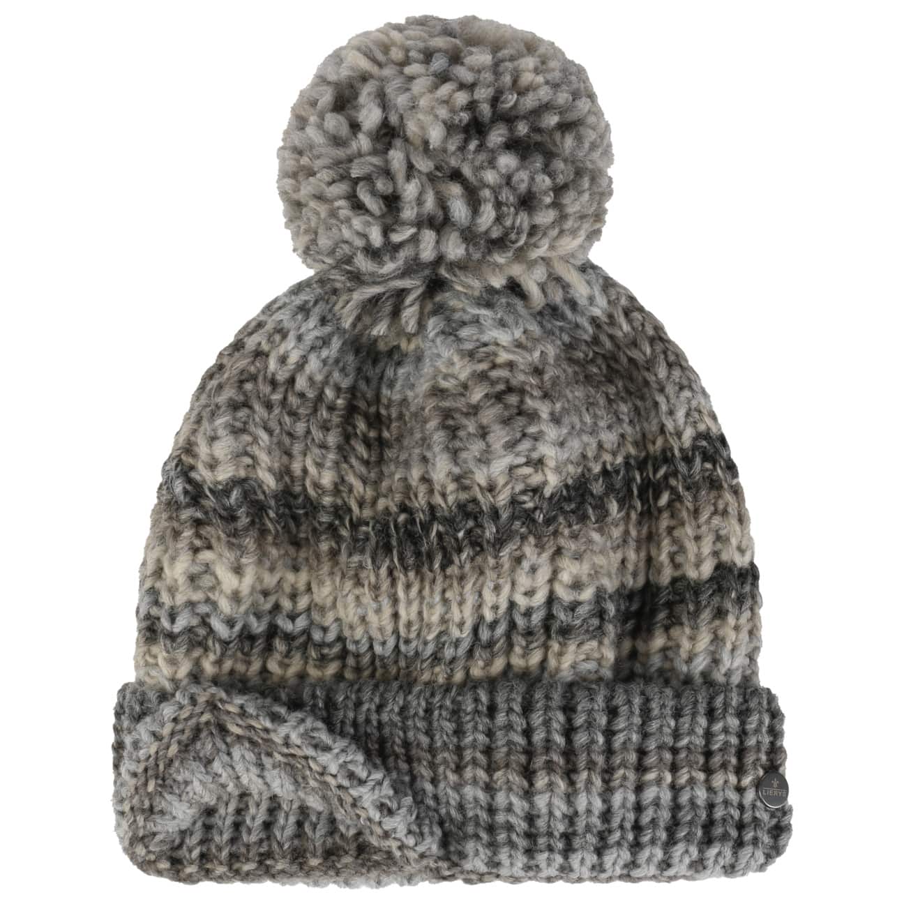 Lierys Finja Bobble Hat - Warm Winter Knit Beanie for Women & Men - Cozy Cable Knit Pom Pom Hat for Cold Weather - Perfect for Skiing, Snowboarding & Outdoor Activities