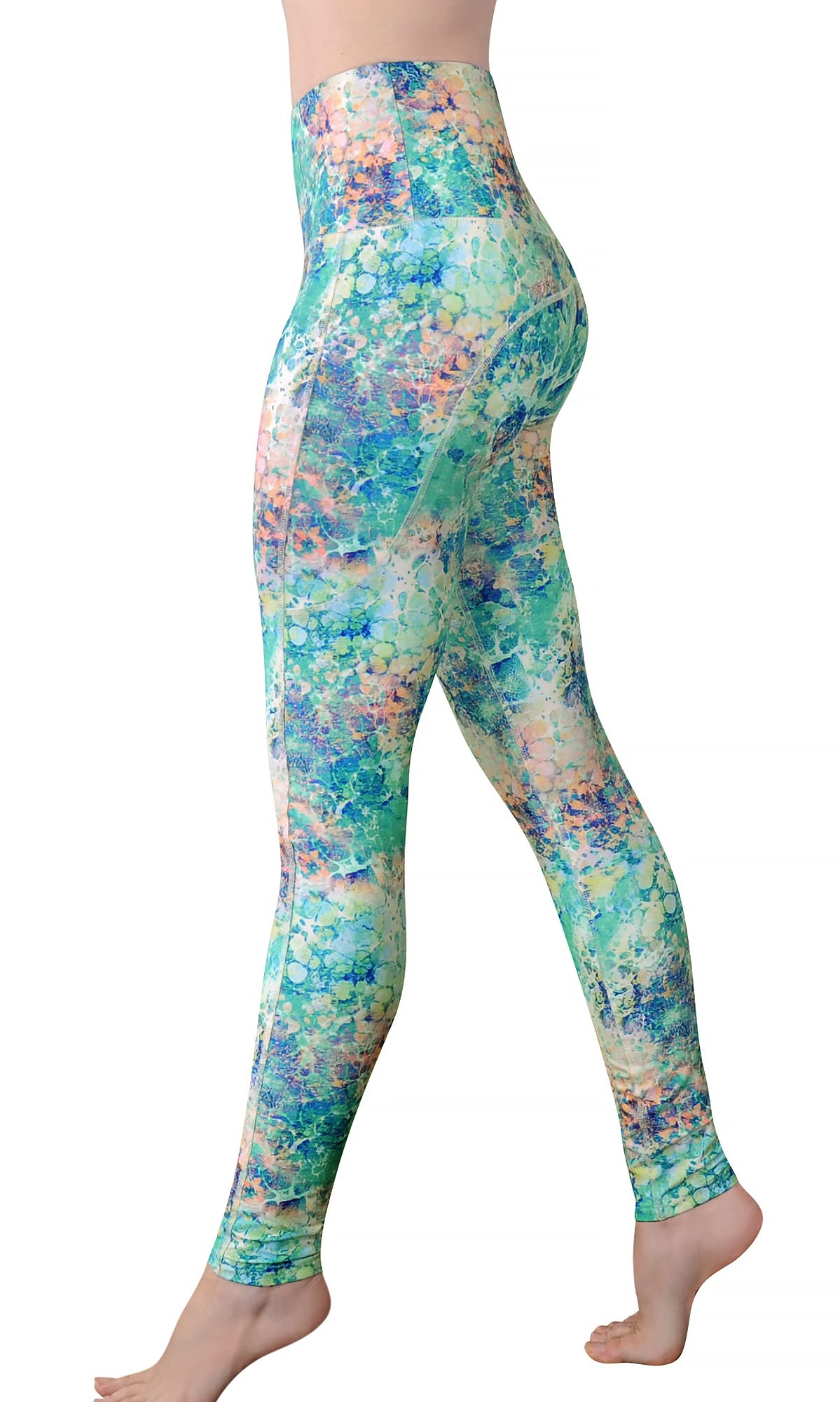 Premium High Waisted Yoga Pants for Women - Soft, Lightweight & Printed Workout Leggings with Side Pockets | Perfect for Yoga, Gym, Running & Lounge Wear