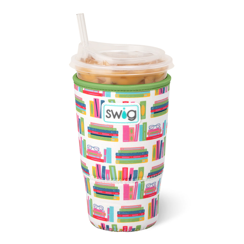 Book Club Large Iced Cup Coolie - Insulated Coffee Sleeve for 30oz Tumblers - Perfect for Reading Groups, Book Lovers & Coffee Enthusiasts