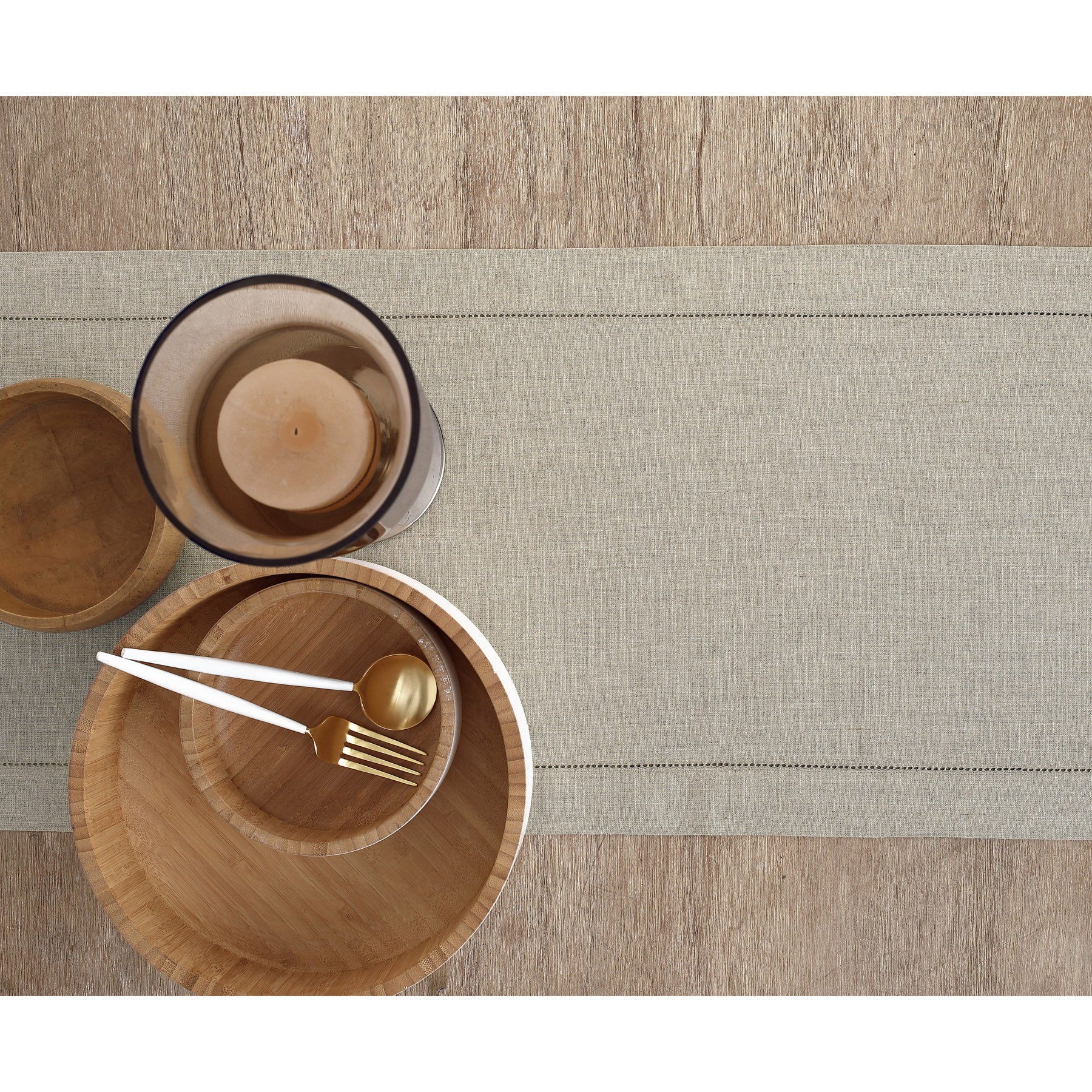 Elegant Classic Hemstitch Table Runner - Premium Linen Dining Decor for Weddings, Parties & Home Decor